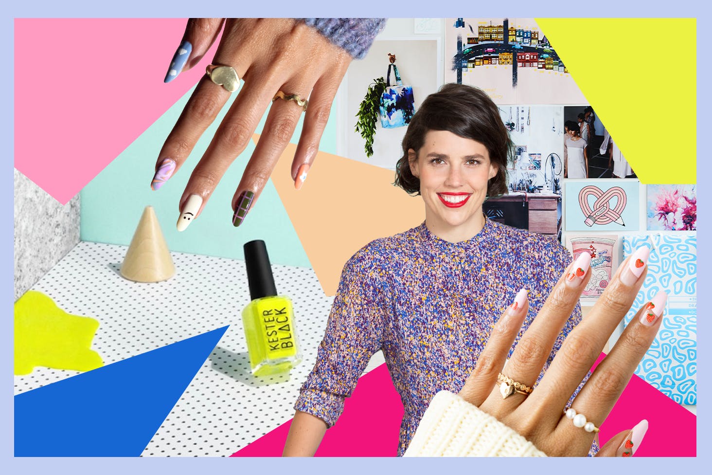 Kester Black's Anna Ross with her Kester Black nail polish line.